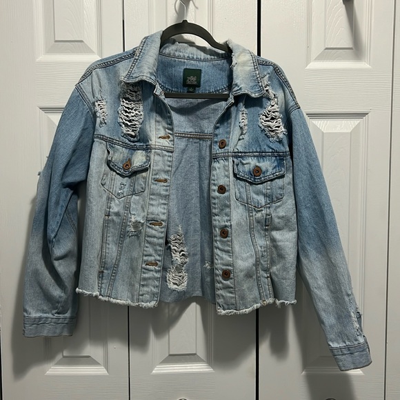 wild fable Jackets & Blazers - Wild Fable denim jacket with design tears S $16